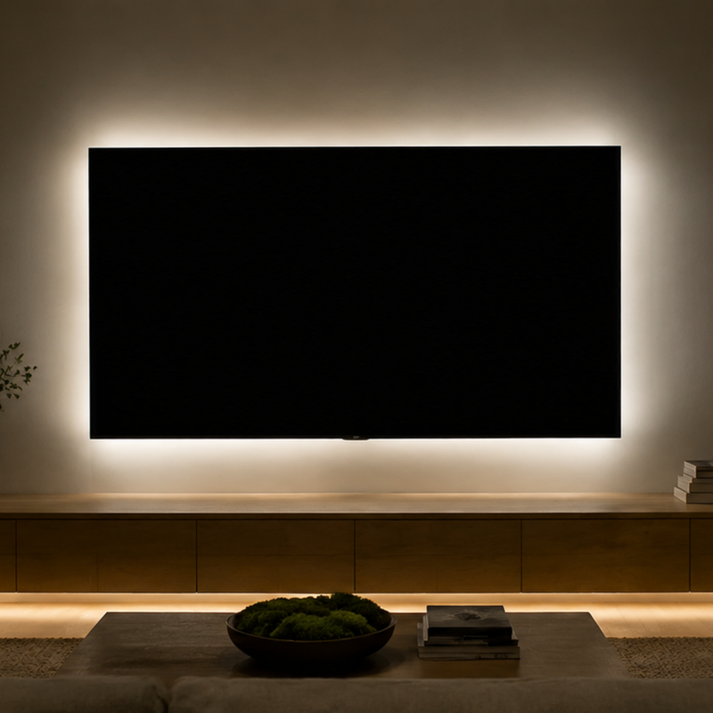 Building a Backlit TV and Media Wall