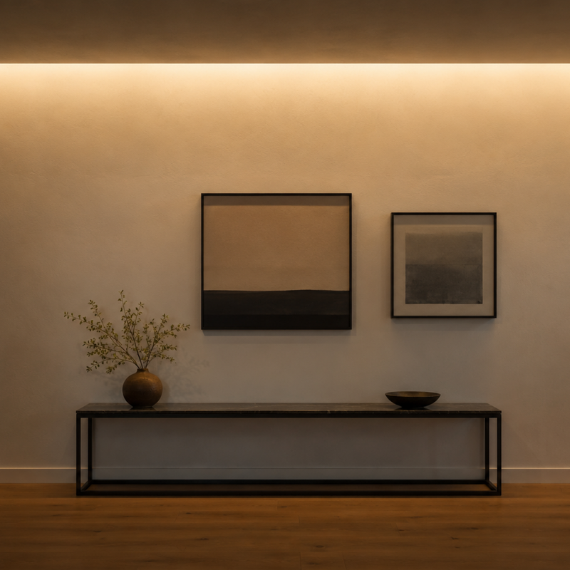 Reading Light Fall-Off Along a Wall