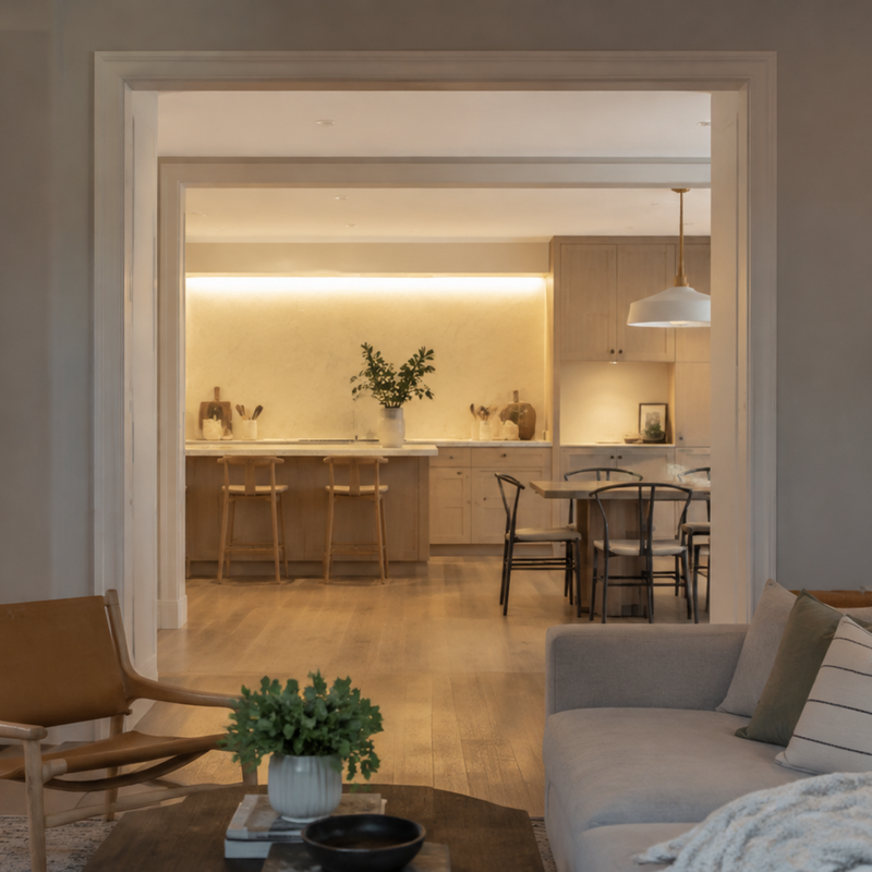 Lighting Sightlines Between Connected Rooms