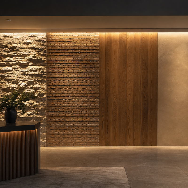 Lighting Texture: Stone, Brick, Wood and Plaster