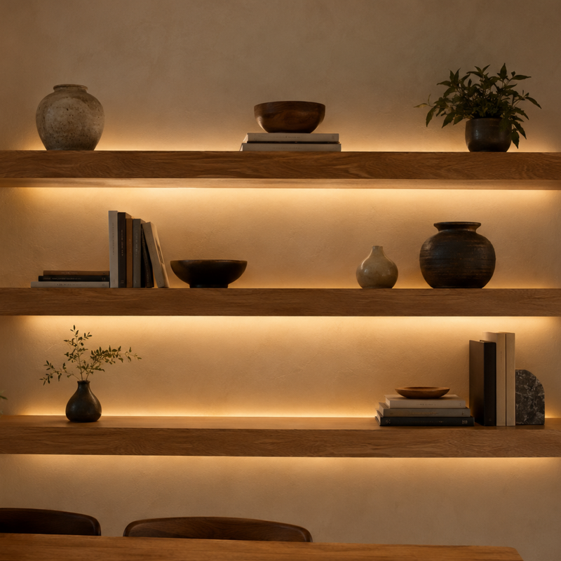 Building a Lit Floating Shelf Set