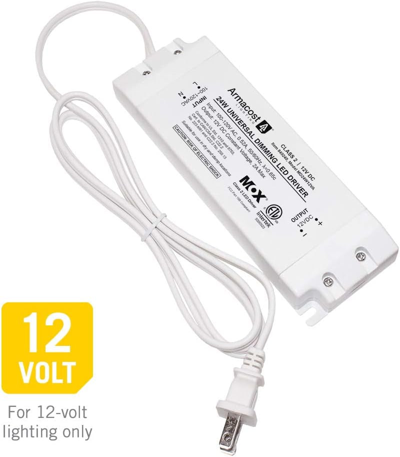 Overview of Armacost 12V TRIAC universal dimmable LED driver.