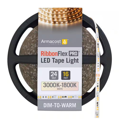 Armacost RibbonFlex Pro 24V dim-to-warm LED strip light