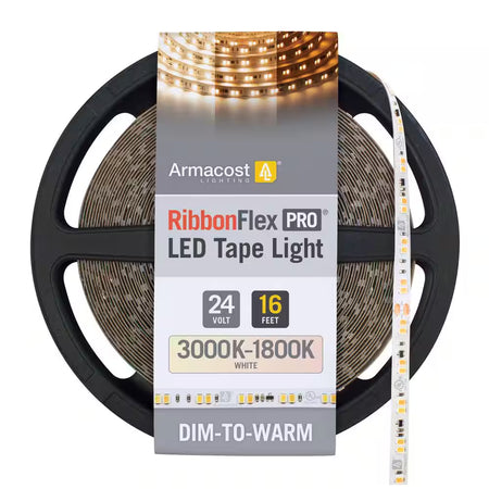 Armacost RibbonFlex Pro 24V dim-to-warm LED strip light