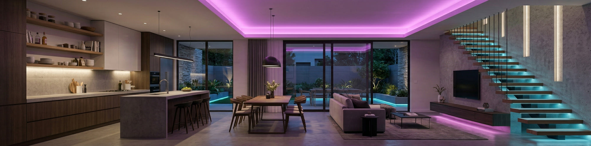 RGB+CCT LED Strip Lights, Controllers & Connectors