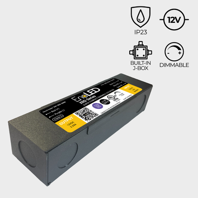 EnoLED 12V XRD Series phase cut dimmable J-Box LED driver