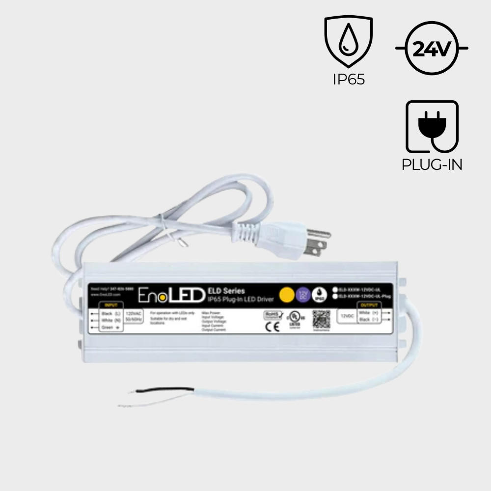 EnoLED 24V ELD plug-in direct wire non-dimmable LED power supply