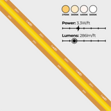 EnoLED 24V MaxCut Series cut anywhere COB LED strip light