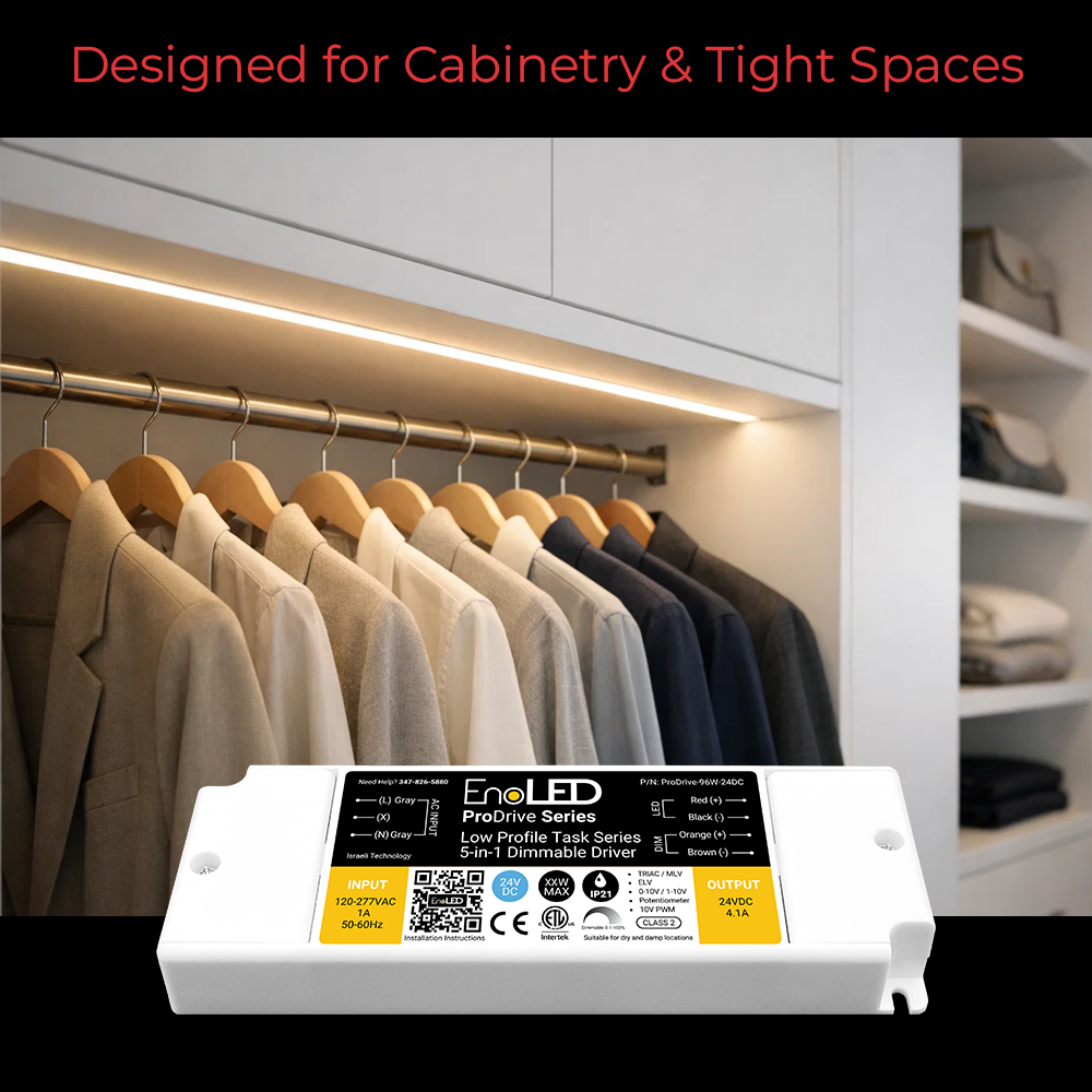 EnoLED ProDrive Series LED driver used for closet lighting applications.