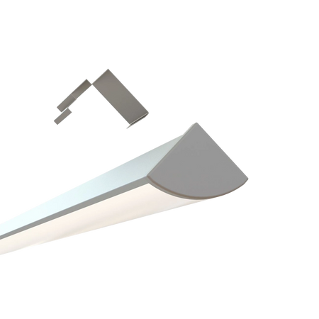 EnoLED corner mount aluminum LED strip profile with mounting bracket installation