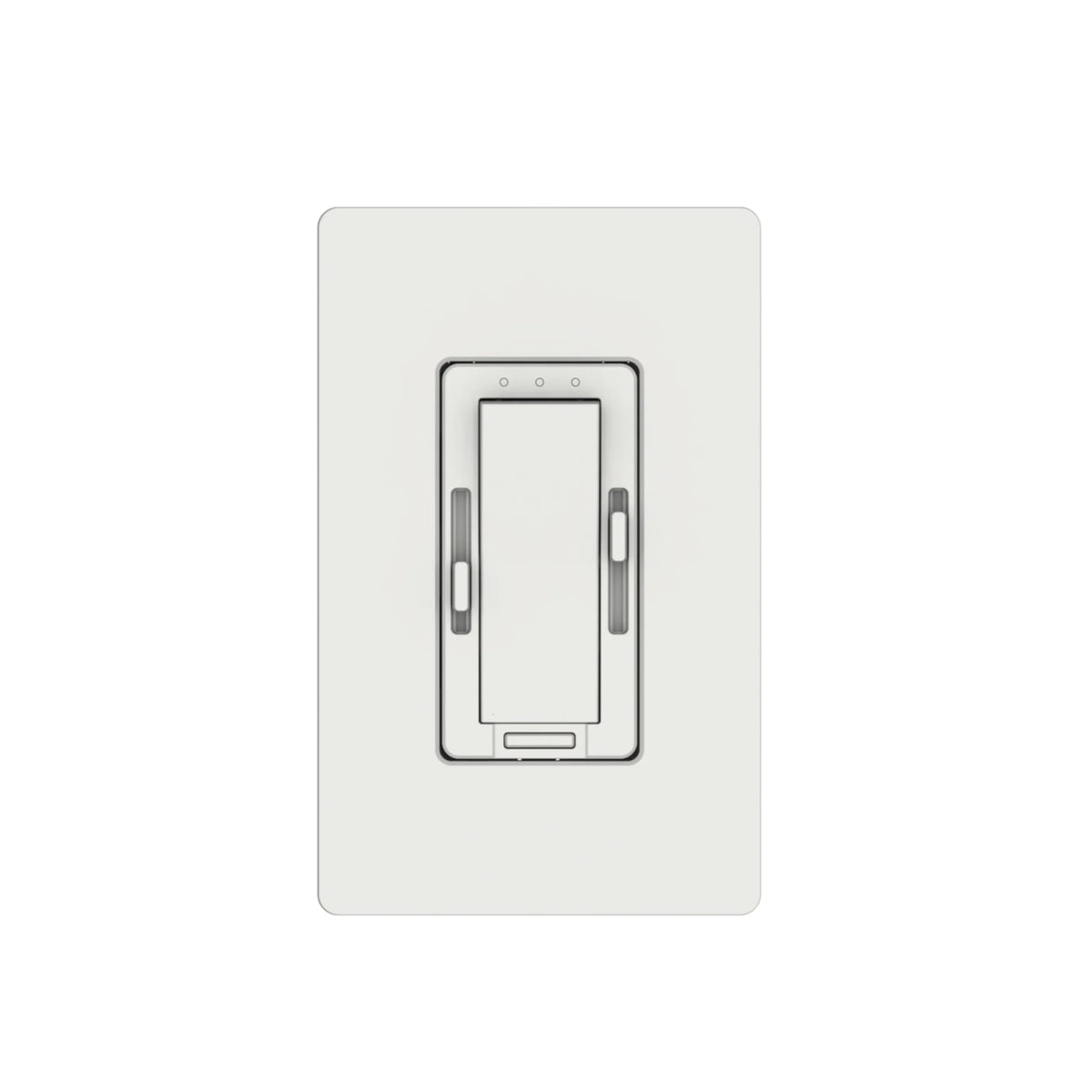Front view of EnoLED Cyan wireless wall dimmer switch for RGB+CCT and tunable white LED lighting