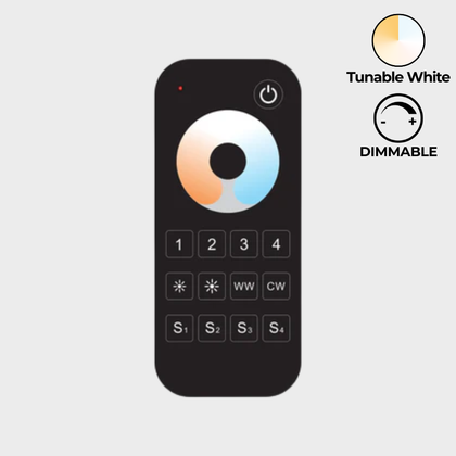 EnoLED EnoSync Touch Wheel Wireless RF Remote Controller – 4 Zone – (CCT) Tunable White LED Strip Compatible