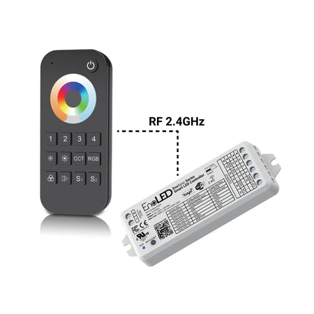 EnoLED EnoSync wireless RF remote controller with RGB+CCT LED strip receiver