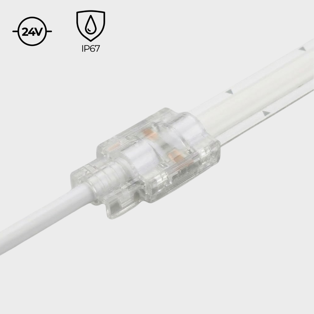 EnoLED Glow67 IP67 2 pin connector joining LED strip sections
