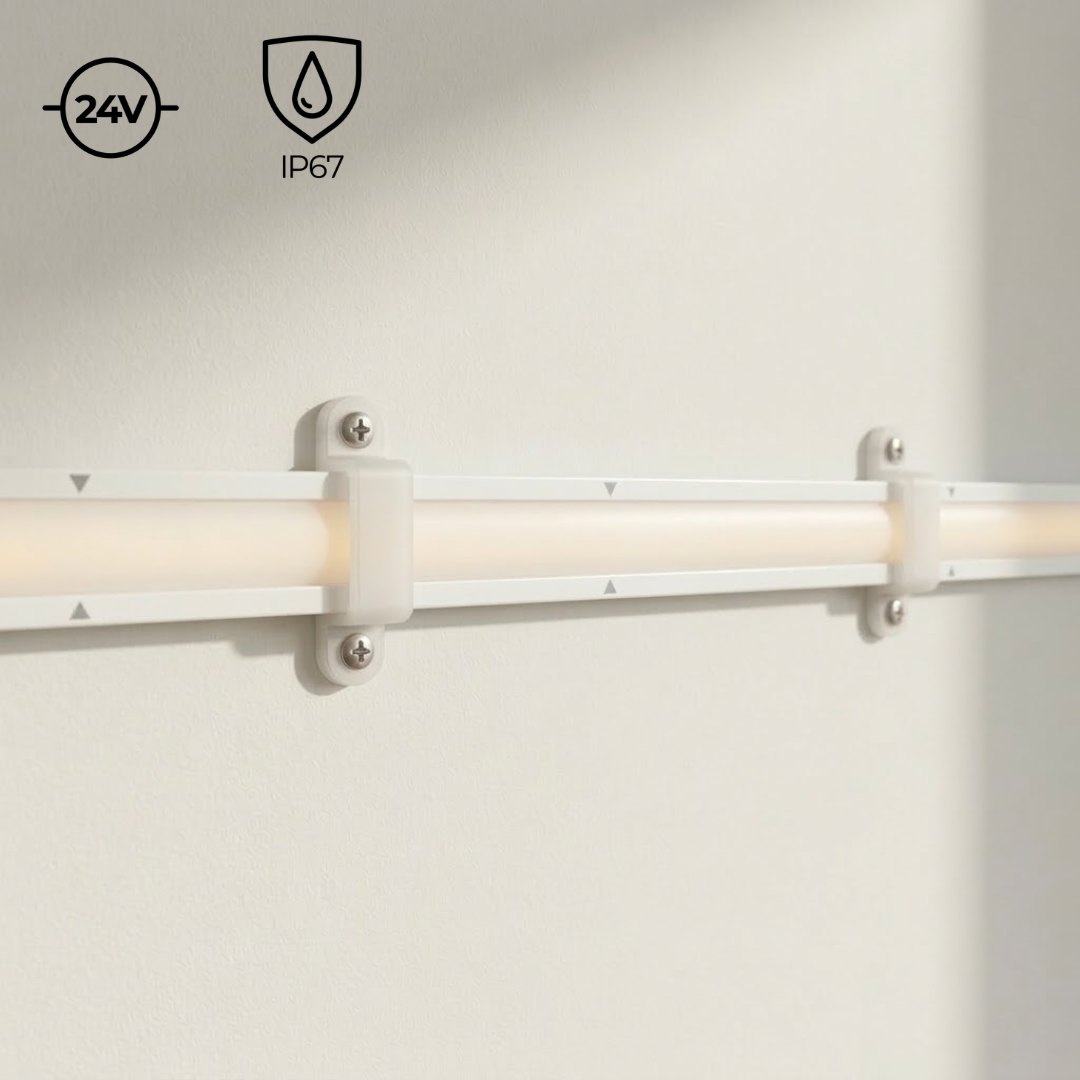 EnoLED Glow67 IP67 connector installed on wet location LED strip lights