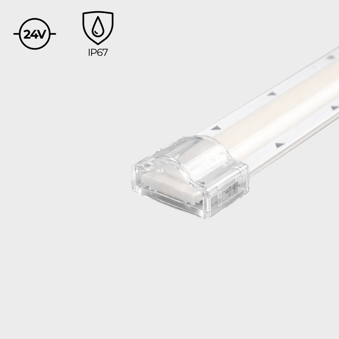 EnoLED Glow67 IP67 2 pin waterproof LED strip connector close-up