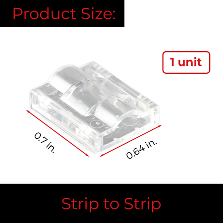 Product size of EnoLED Glow67 IP67 strip-to-strip LED connector