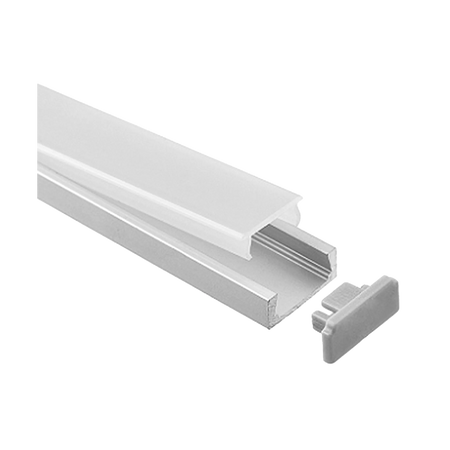 EnoLED low profile LED channel with mounting clip and end cap accessories