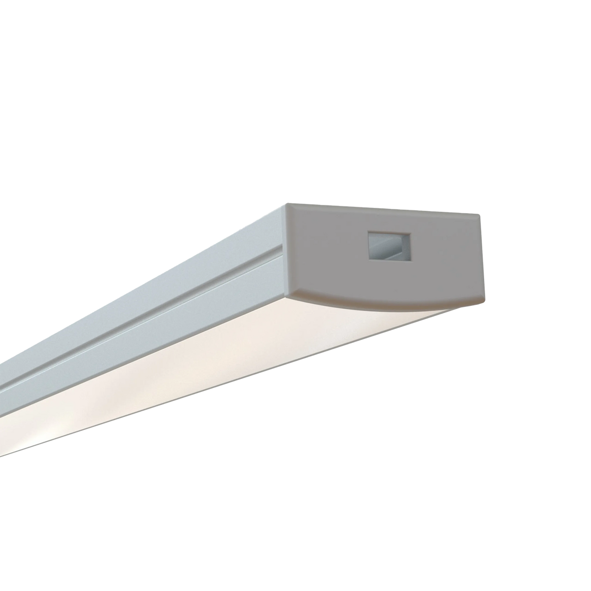 End view of EnoLED low profile aluminum housing for LED strip lights
