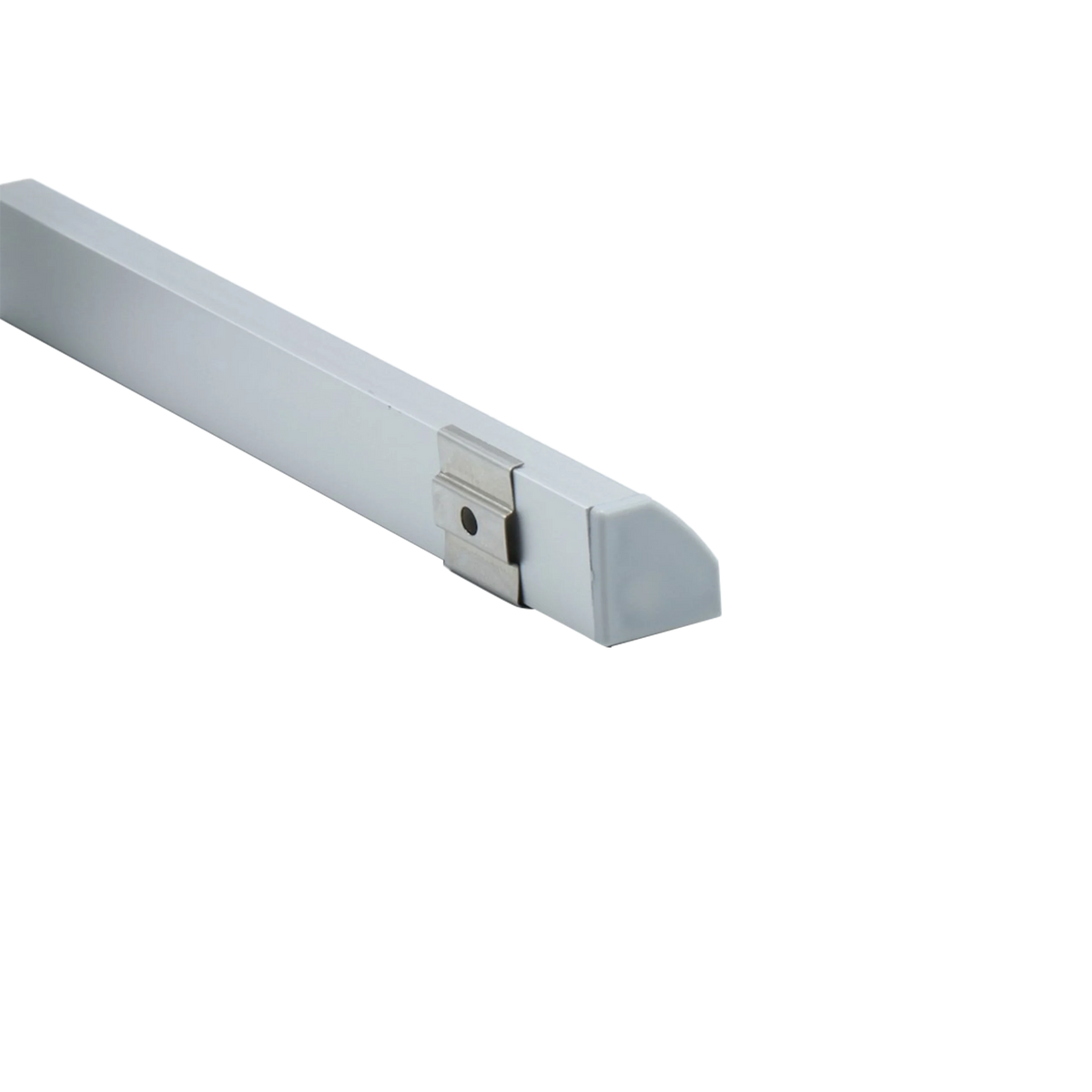 End view of EnoLED small corner mount LED channel aluminum housing