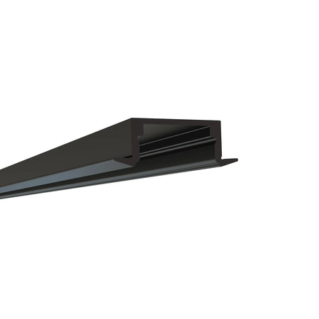 EnoLED small recessed LED channel with black low profile aluminum profile for LED strip lighting