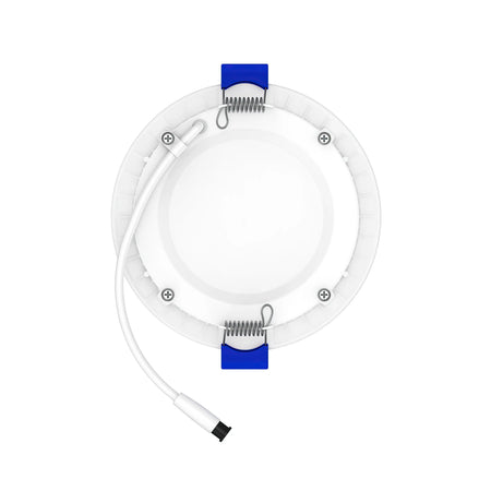 Rear view of EnoLED smart slim recessed downlight showing mounting clips