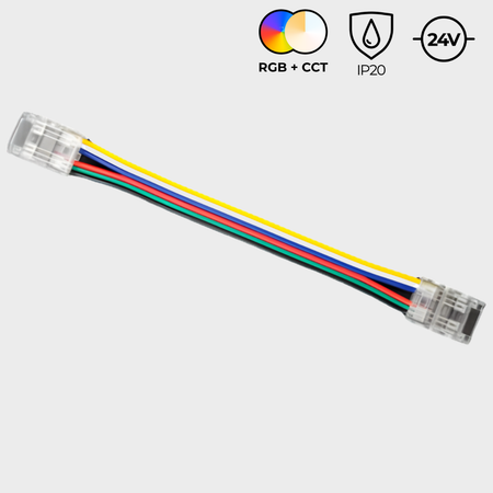 EnoLED solderless 6 pin RGB+CCT strip-to-strip connector for LED strip lighting installations