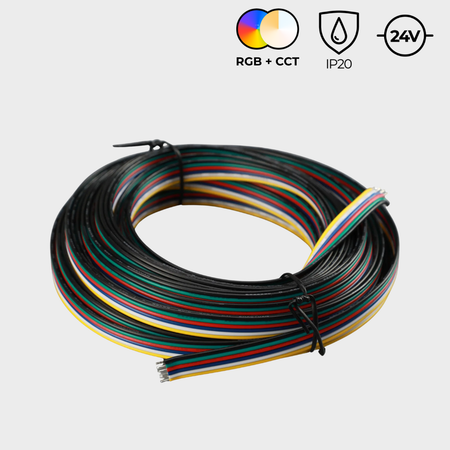 EnoLED RGB+CCT LED strip connector wire harness for RGB and tunable white LED strips