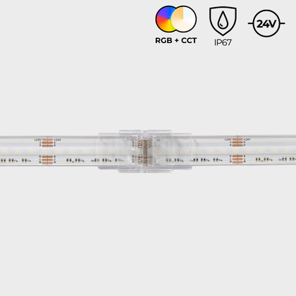 EnoLED Solderless 6 Pin Wet Location RGB+CCT LED Strip Connectors