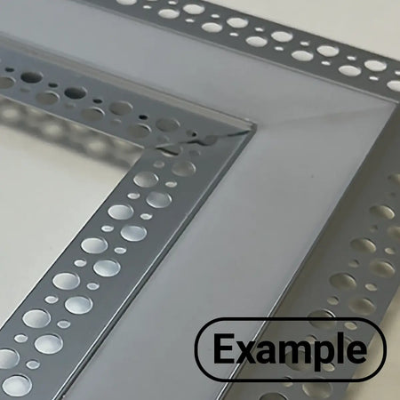 EnoLED extra wide trimless mud-in LED channel frame assembly for drywall installations