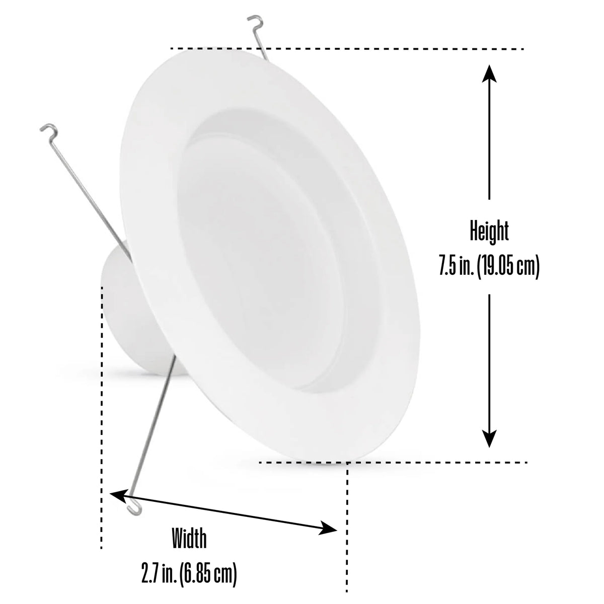 Dimensions of Feit 6 inch smart LED recessed light retrofit kit