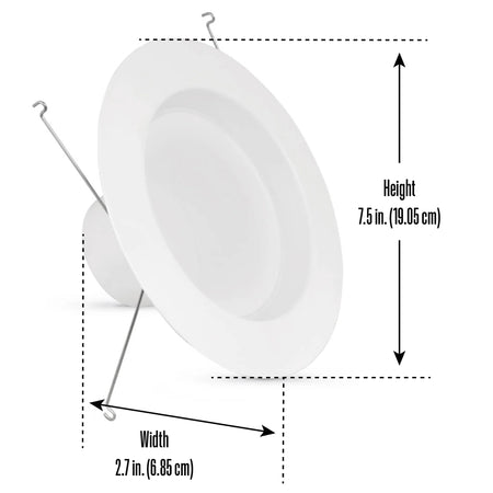 Dimensions of Feit 6 inch smart LED recessed light retrofit kit