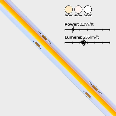 LEDClub 24V COB 200 Series low brightness LED strip light