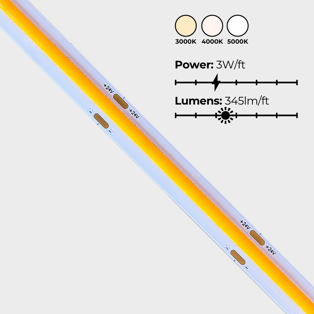 LEDClub 24V COB LED strip light for indoor lighting projects