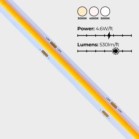 LEDClub 24V COB 500 Series high brightness LED strip light