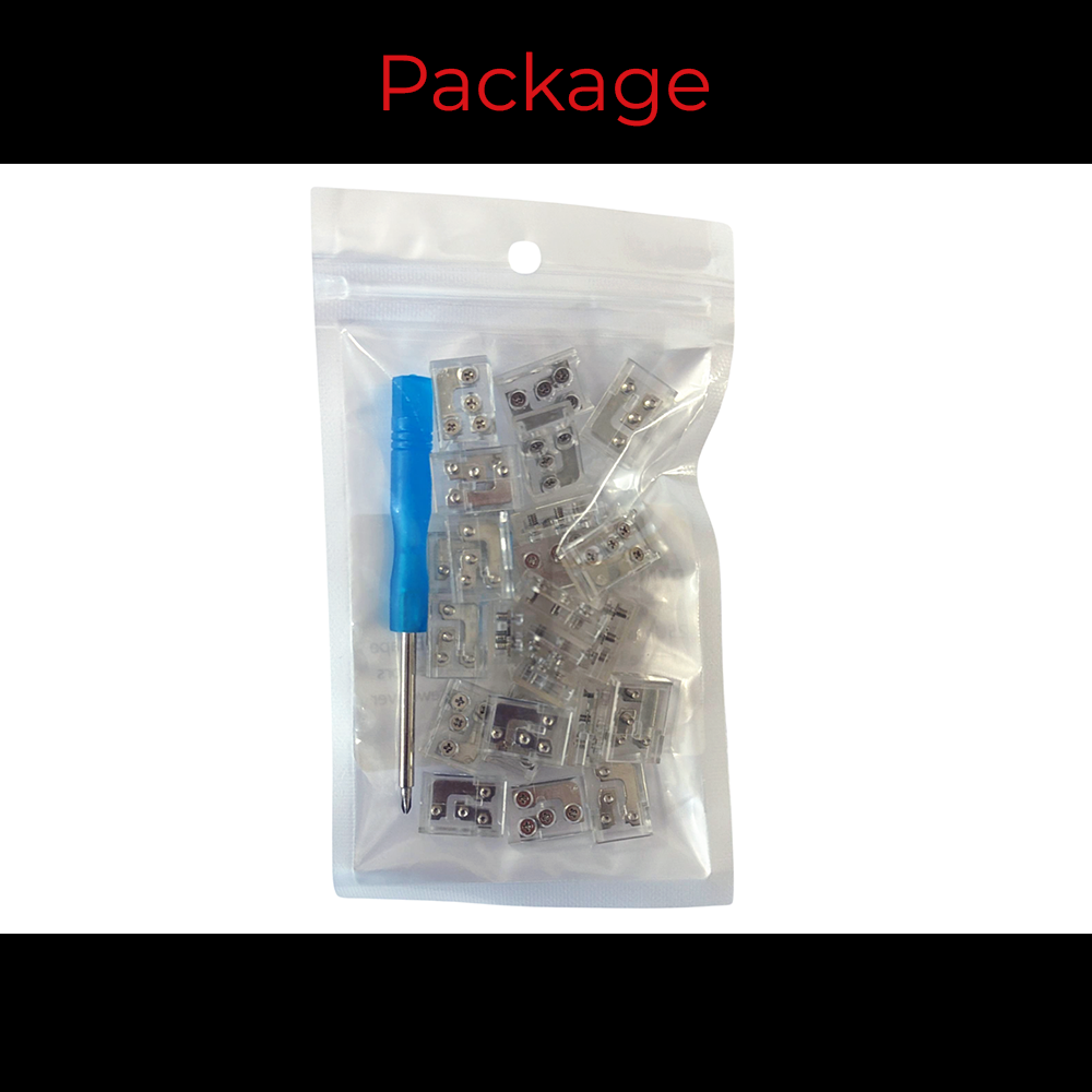 LEDClub solderless 90 degree L shape LED strip connector retail packaging