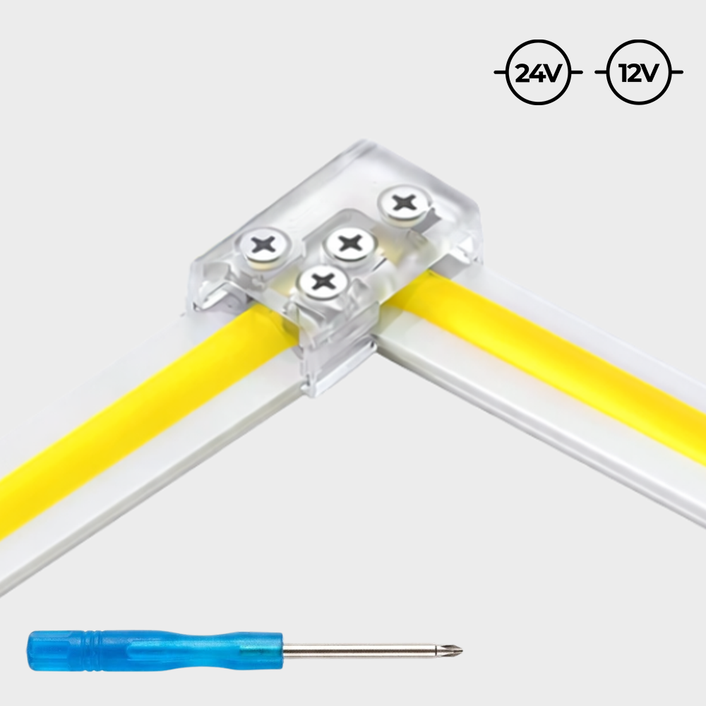 LEDClub solderless 90 degree L shape connector for LED strip lights