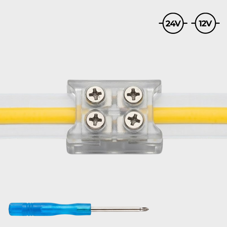 LEDClub solderless LED strip to strip connector with mini screwdriver for quick LED strip connections