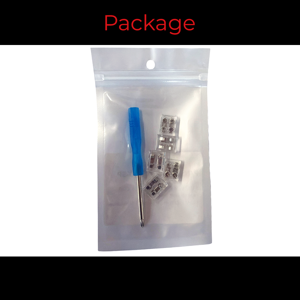 Packaged LEDClub solderless LED strip wire connector adapter