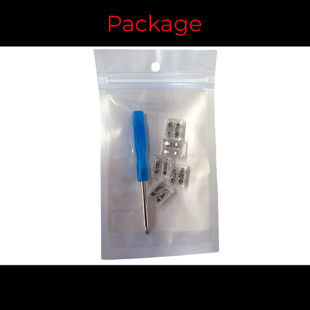 Packaged LEDClub solderless LED strip wire connector adapter
