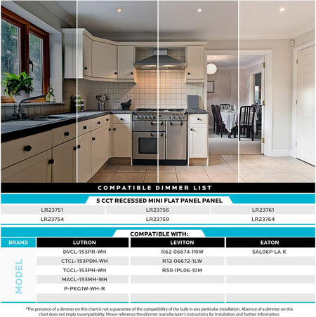 LUXRITE 3 inch LED recessed lights used in kitchen ceiling lighting