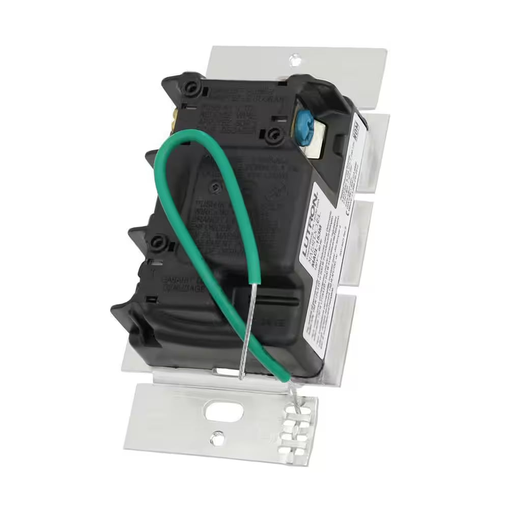 Rear wiring connections of Lutron Maestro LED+ dimmer switch