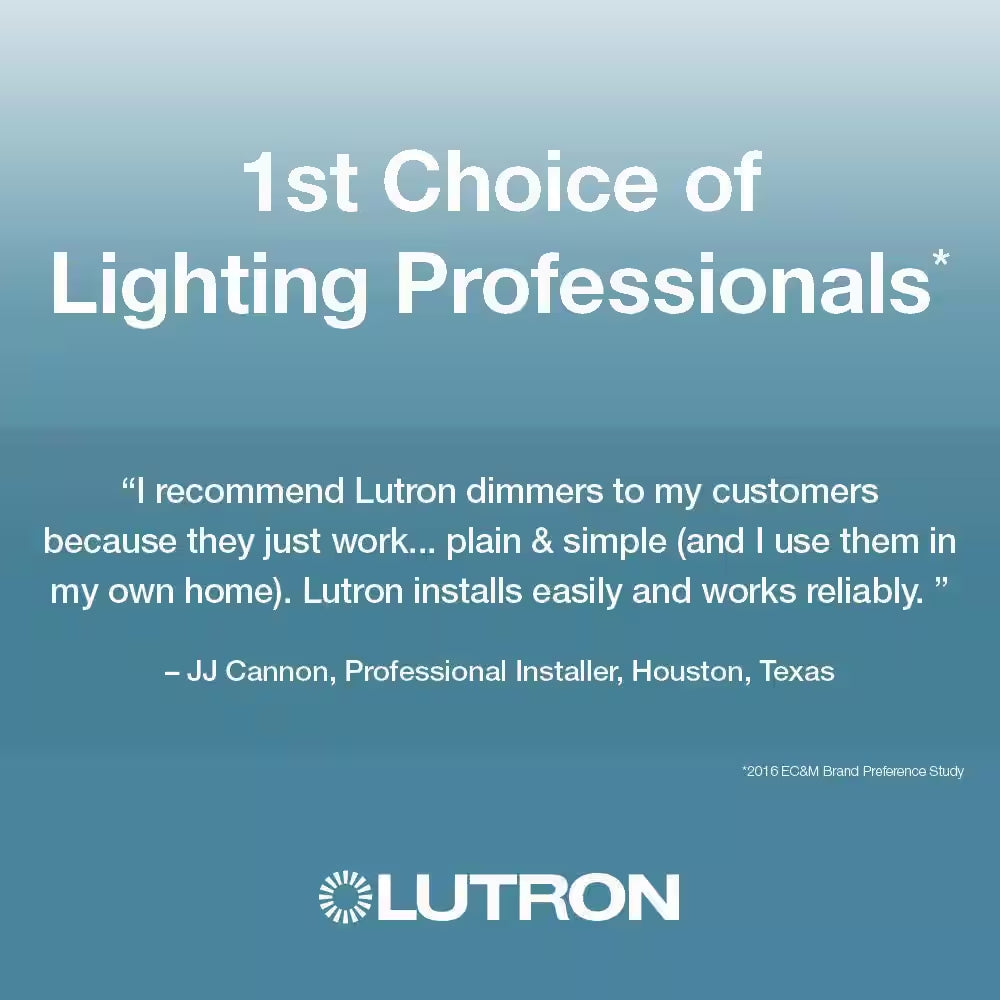 Lutron Skylark LED+ dimmer switch trusted by lighting professionals