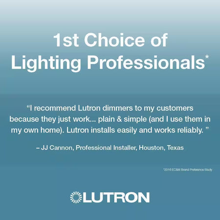Lutron Skylark LED+ dimmer switch trusted by lighting professionals