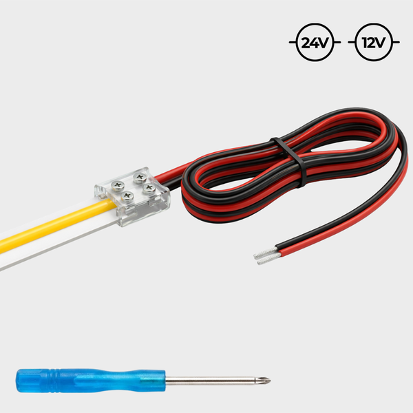 LEDClub solderless LED strip to wire connector with 72-inch lead for LED lighting installations