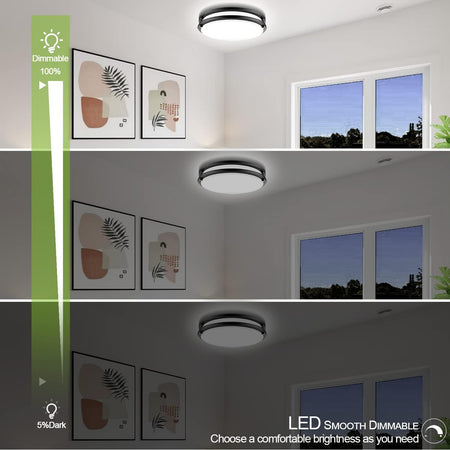 Yogaret LED ceiling light with selectable 3000K 4000K and 5000K color temperatures