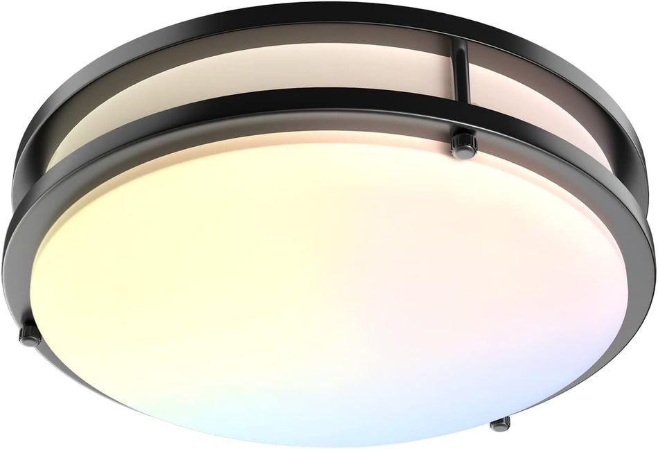 Yogaret 13-inch dimmable LED ceiling light fixture with 3CCT settings